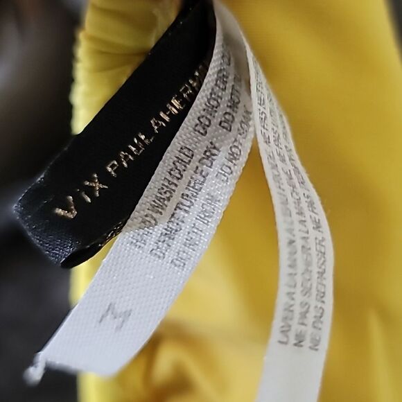 Vix  Paula Hermany Bright Yellow Halter Bikini Top - Picture 3 of 4